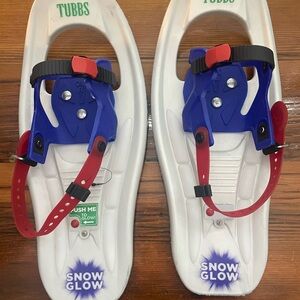 Kids Snow Glow Snowshoes - White, Blue, and Red